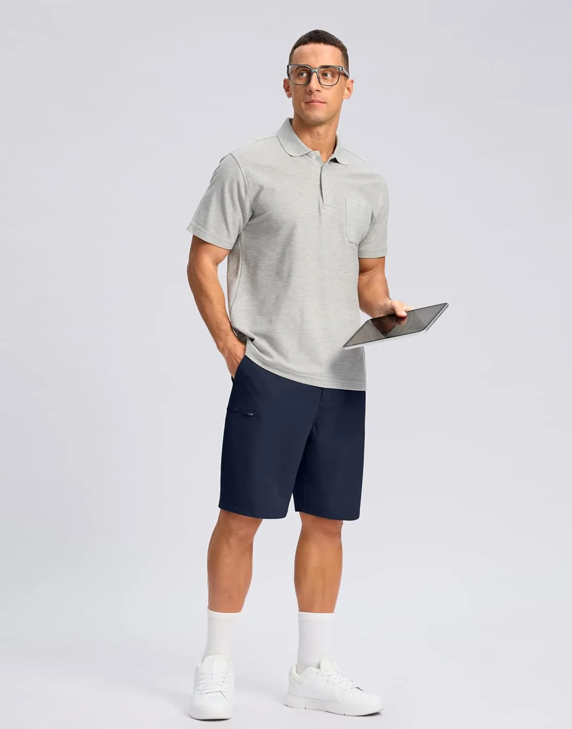 G Gradual Men's Casual Shorts 7"/ 9" Lightweight 4 Pockets Stretch Quick-Dry Summer Shorts for Golf Work Hiking Trips