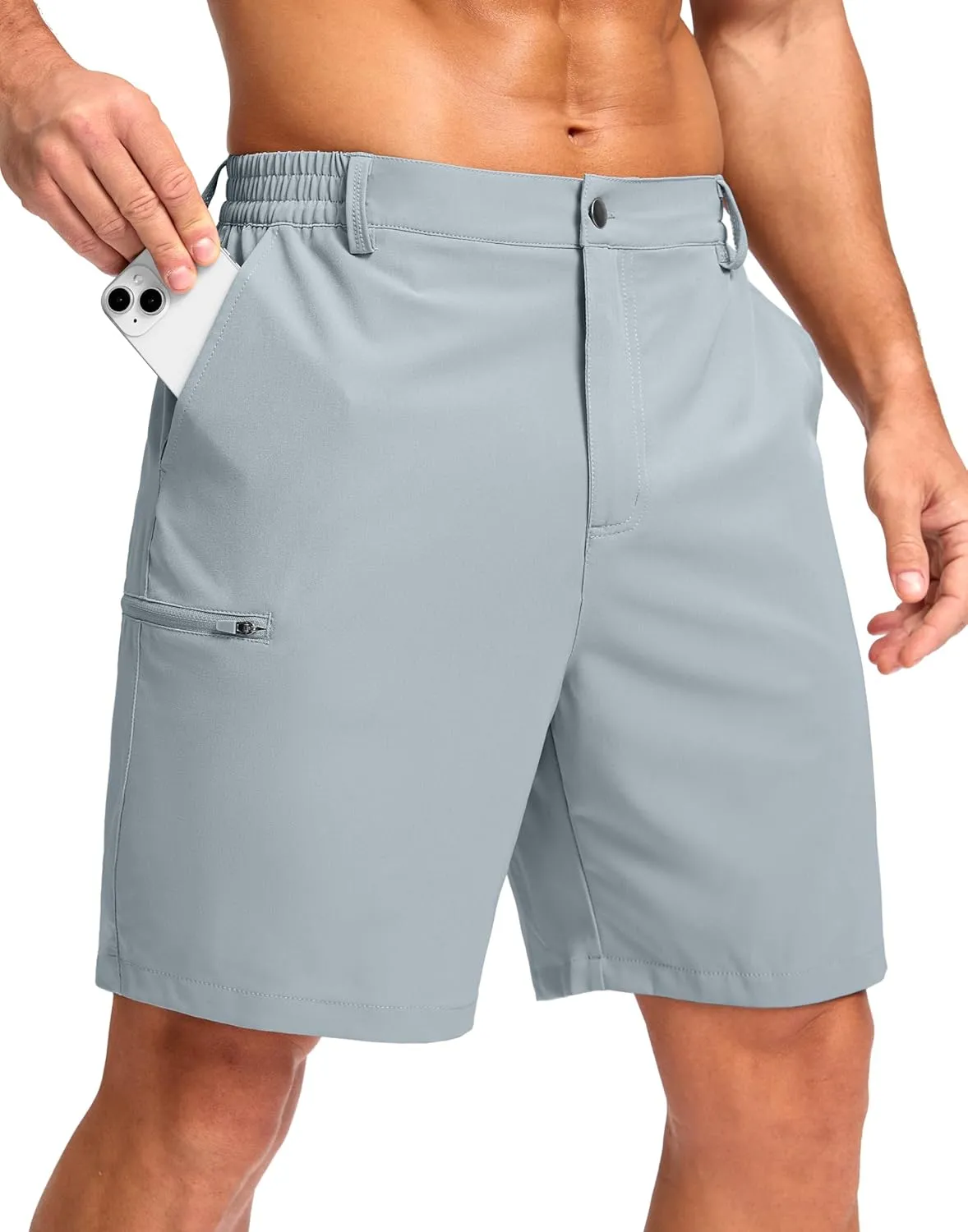G Gradual Men's Casual Shorts 7"/ 9" Lightweight 4 Pockets Stretch Quick-Dry Summer Shorts for Golf Work Hiking Trips