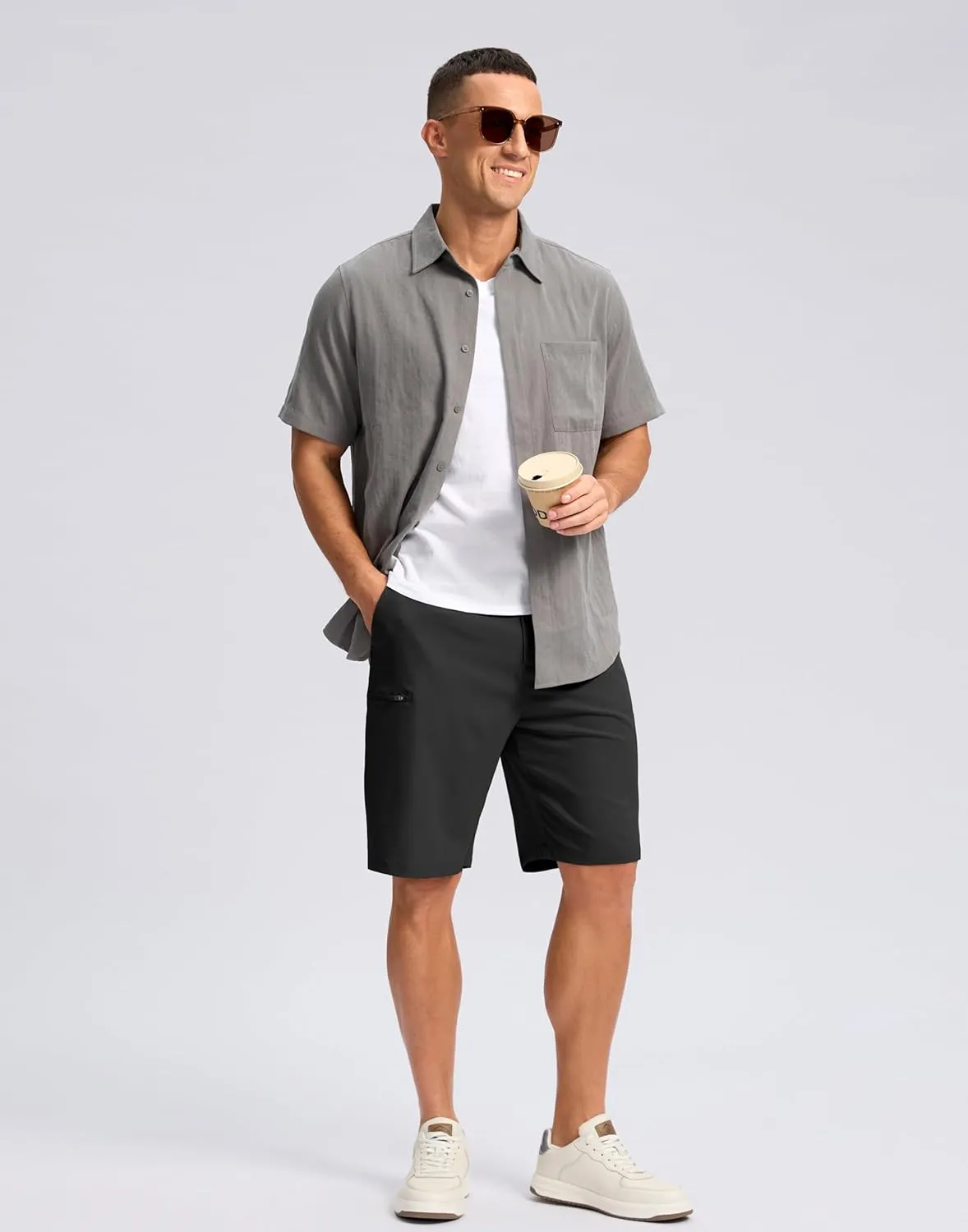 G Gradual Men's Casual Shorts 7"/ 9" Lightweight 4 Pockets Stretch Quick-Dry Summer Shorts for Golf Work Hiking Trips