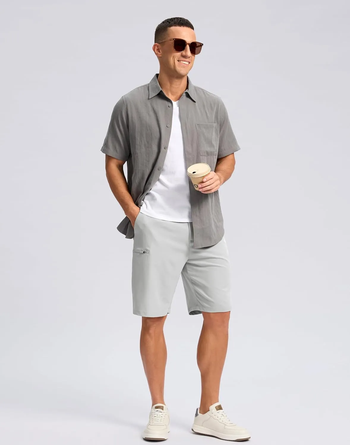 G Gradual Men's Casual Shorts 7"/ 9" Lightweight 4 Pockets Stretch Quick-Dry Summer Shorts for Golf Work Hiking Trips