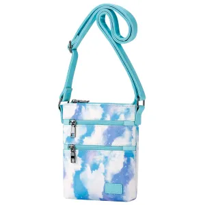 Galaxy Blue Leather Crossbody Purse