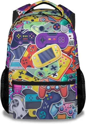 Gamer Backpack for Boys, 16 Inch Gaming Backpacks for School, Cool, Adjustable Straps, Durable, Lightweight, Large Capacity Bookbag for Kids