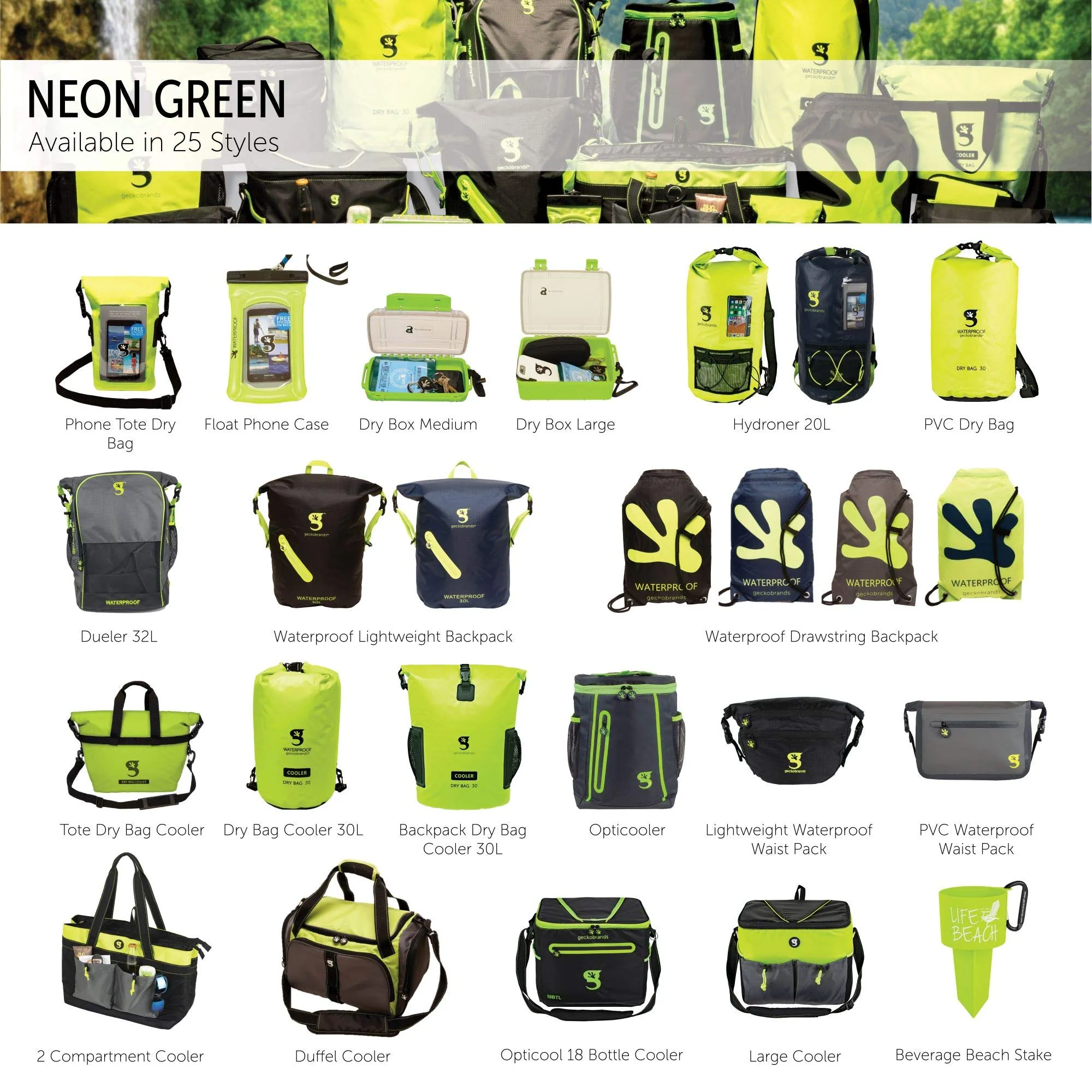 Geckobrands Waterproof Lightweight Dry Bag Waist Pouch