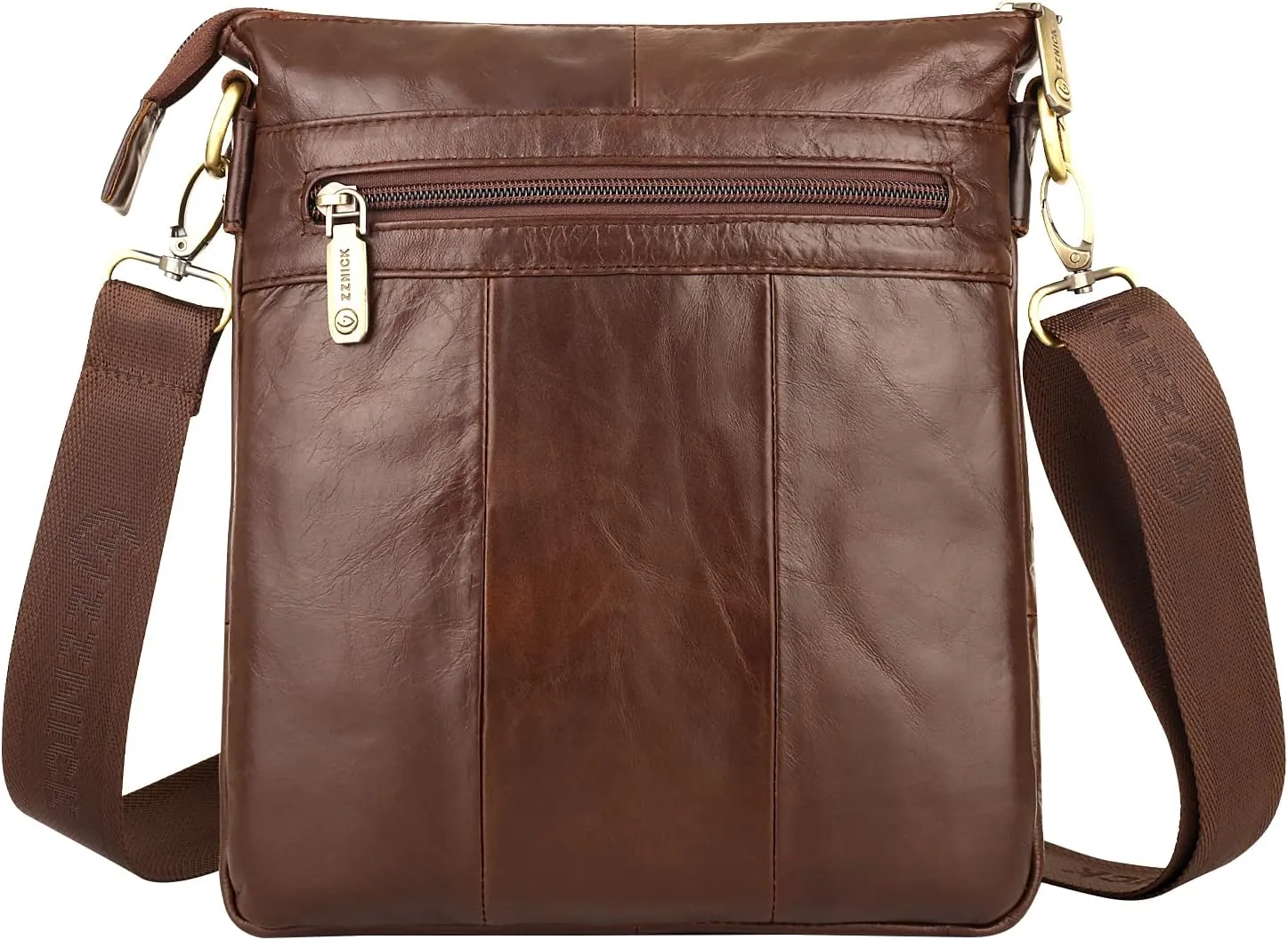 Genuine Leather Messenger Bag, Sling Bag Crossbody Shoulder Bags for Travel Work Business