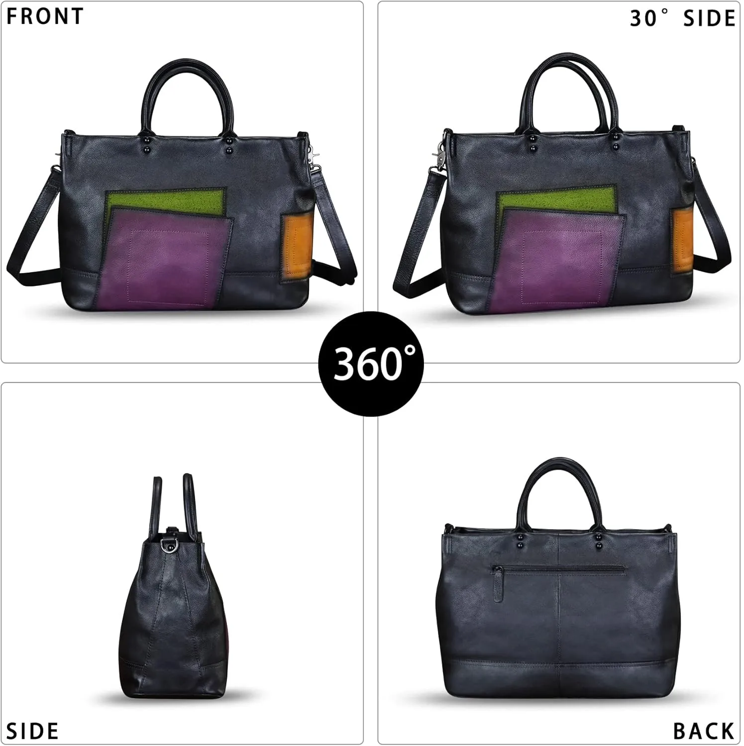 Genuine Leather Satchel for Women Leather Work Tote Bag Handbag Top Handle Bags Handmade Crossbody Handbag Purse