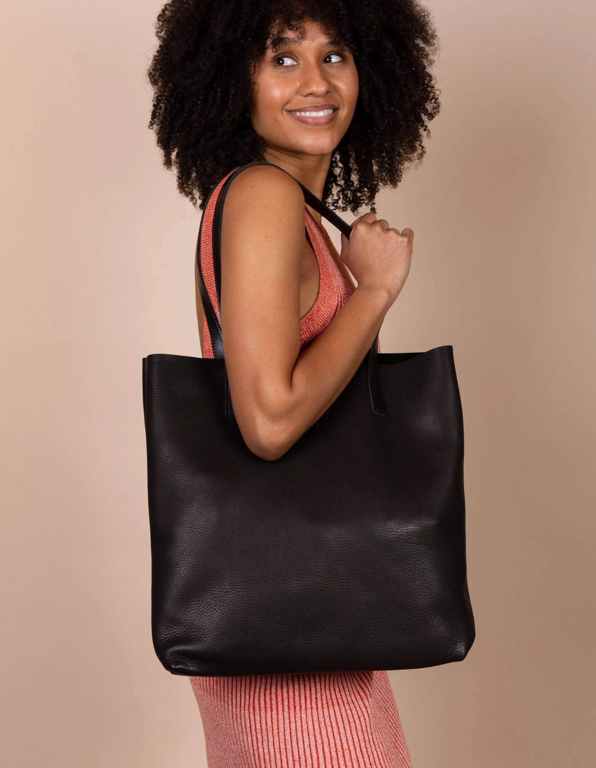 Georgia - Black Soft Grain Leather