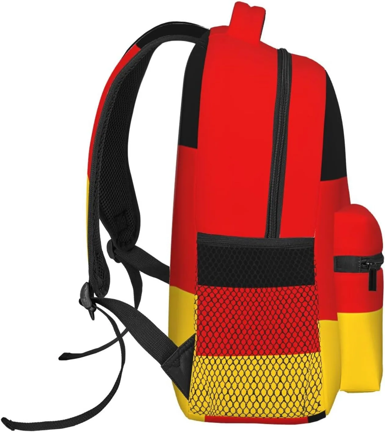 Germany Flag Casual Backpack Travel Pack Bag Laptop Backpacks With Side Pockets Front Zipper Pockets Bookpack Daypack Picnic Rucksack Computer Bag