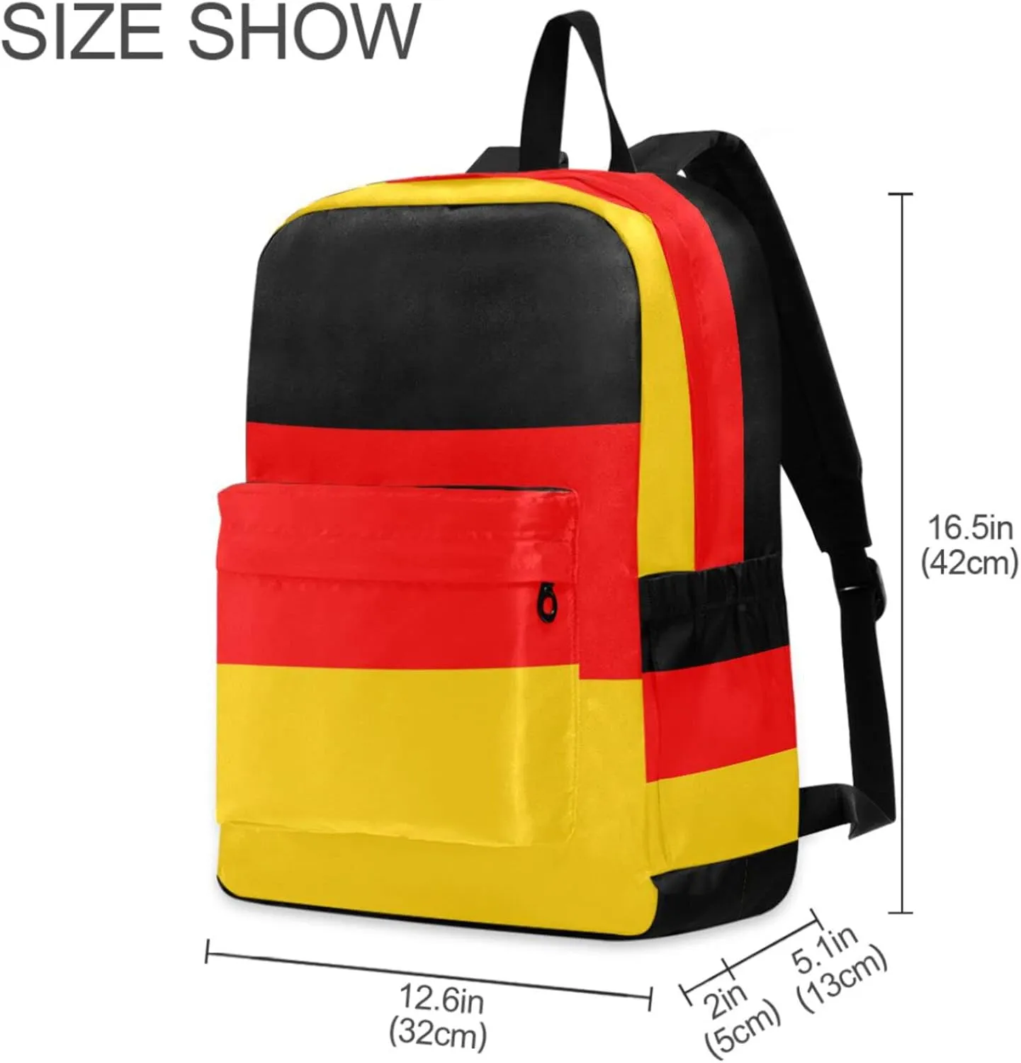Germany Flag Large Portable Laptop Backpack Durable Travel Computer Bag for Men Women School Bookbag Work