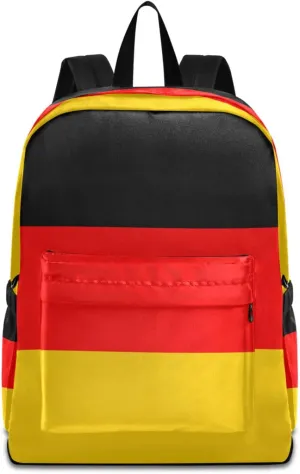 Germany Flag Large Portable Laptop Backpack Durable Travel Computer Bag for Men Women School Bookbag Work