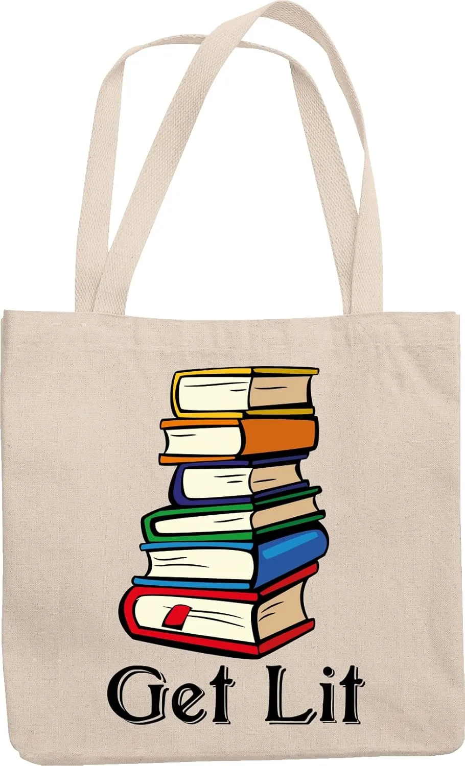 Get Lit! Straight And Clever Reusable Tote Bag For Readers, Book Enthusiasts, Collectors, Professors, Students, Young Professionals, Teens, Moms, Writers, Women And Men