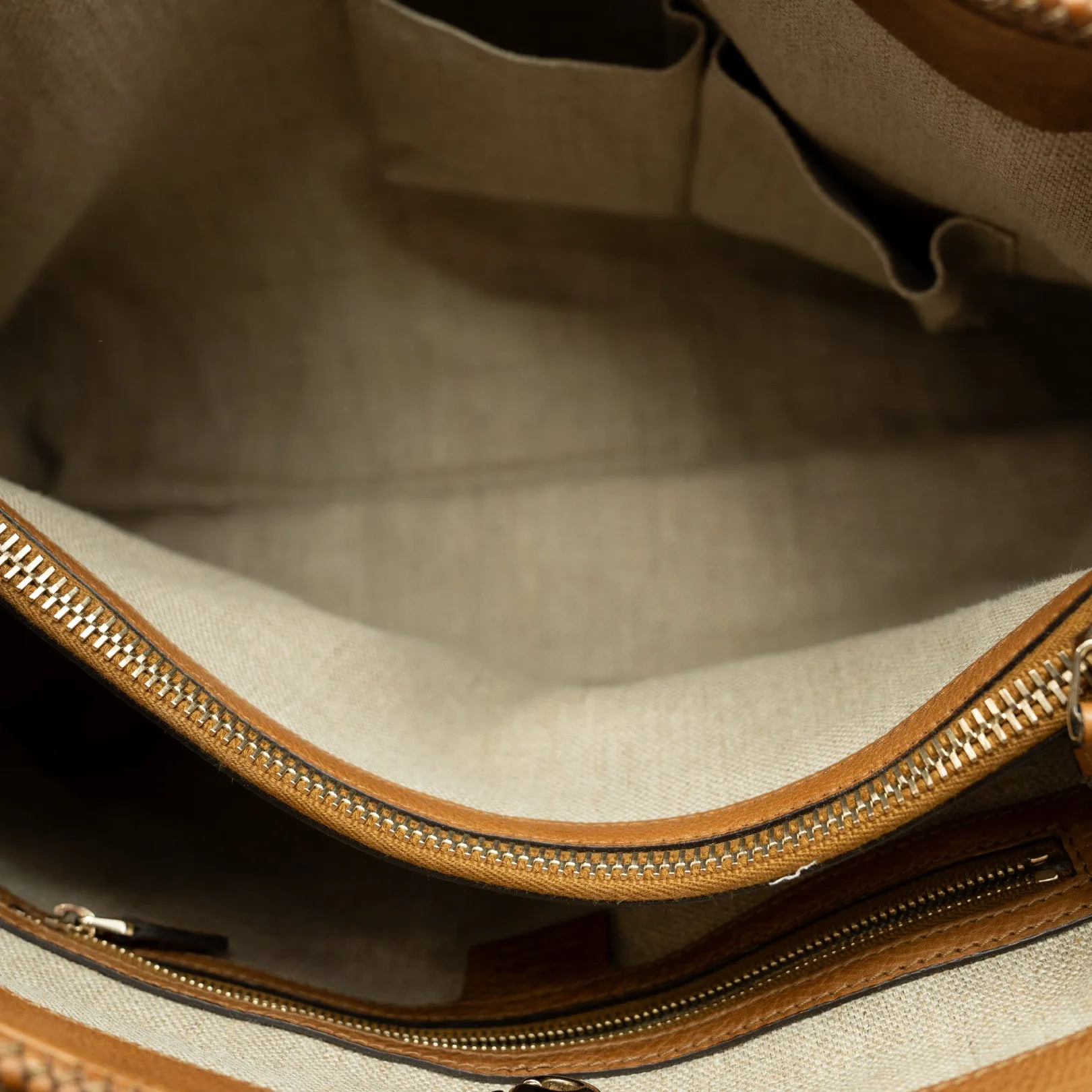 GG In Brown/Beige Canvas/Leather Marrakech Tote Bag GHW