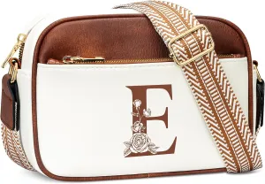 Gifts for Women Personalized Mothers Day Gifts Crossbody Bag Small Purse with Initial Letter Shoulder Handbags