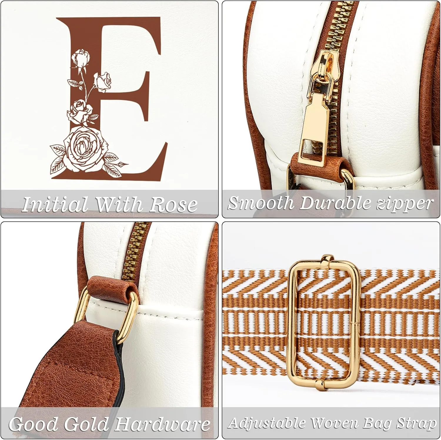 Gifts for Women Personalized Mothers Day Gifts Crossbody Bag Small Purse with Initial Letter Shoulder Handbags