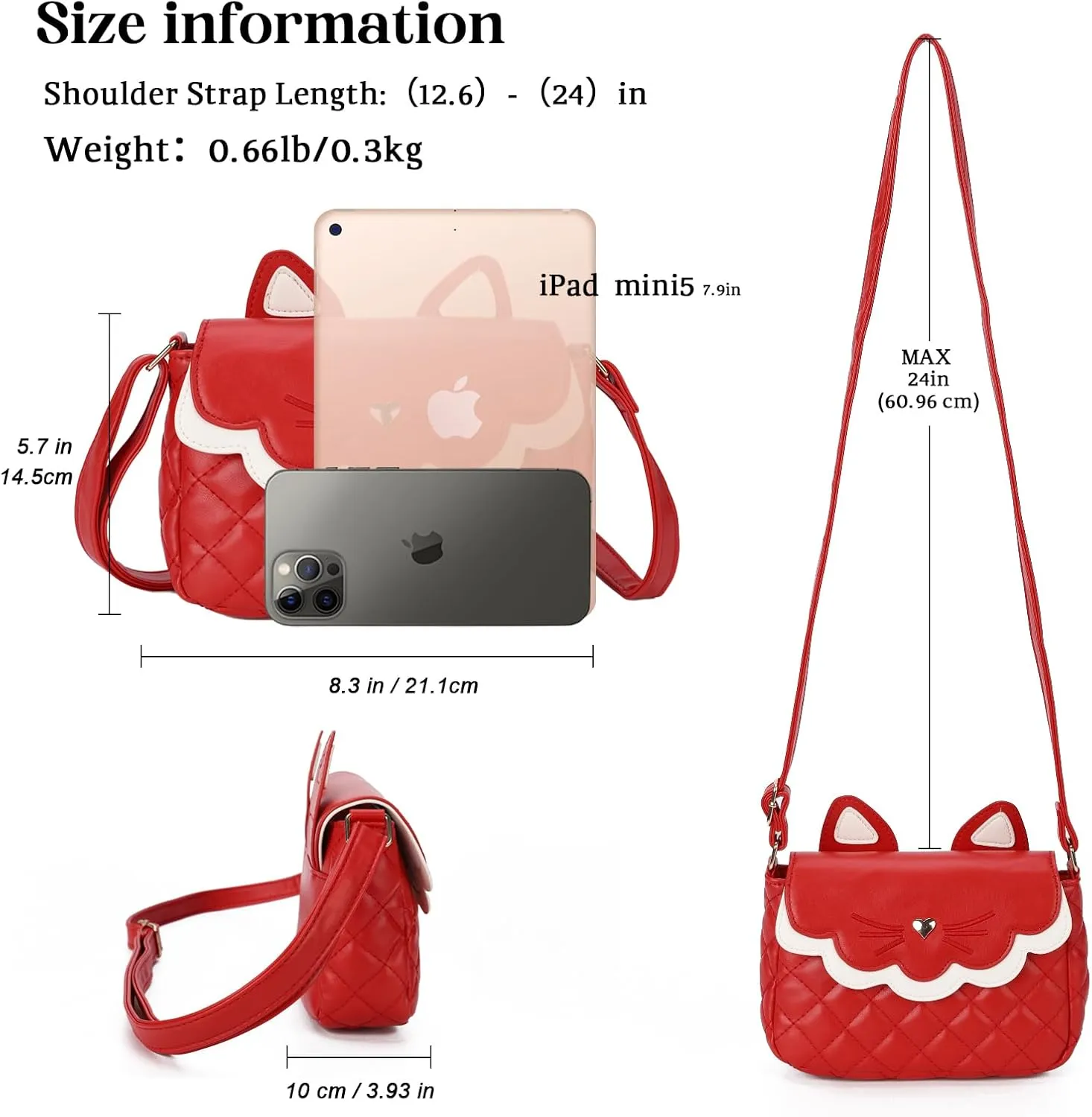 Gladdon Teen Girls Crossbody Bag Cute Cat Wallet for Girl Birthday Gifts Purses