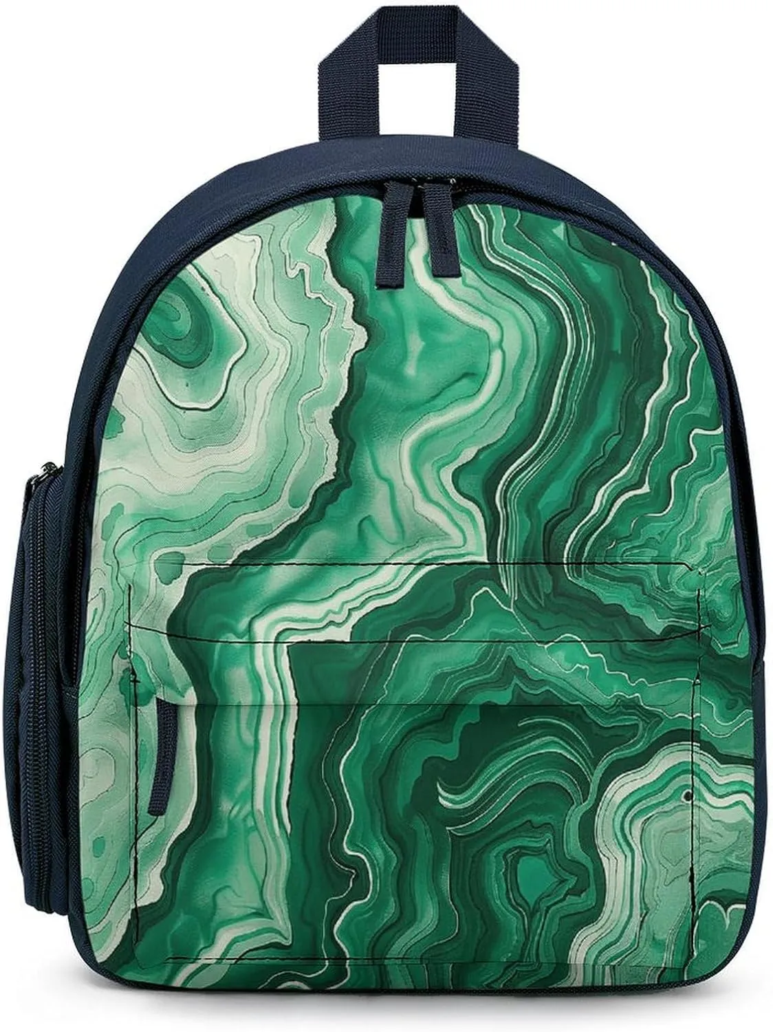 Green And White Ink Travel Backpack Casual Bag Lightweight Hiking Backpacks for Business, Travelling, Hiking