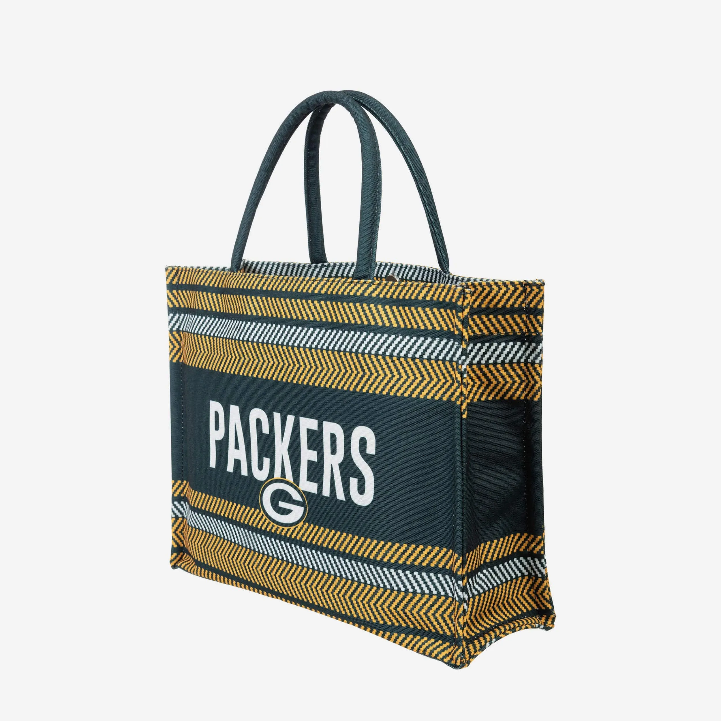 Green Bay Packers Stitch Pattern Canvas Tote Bag