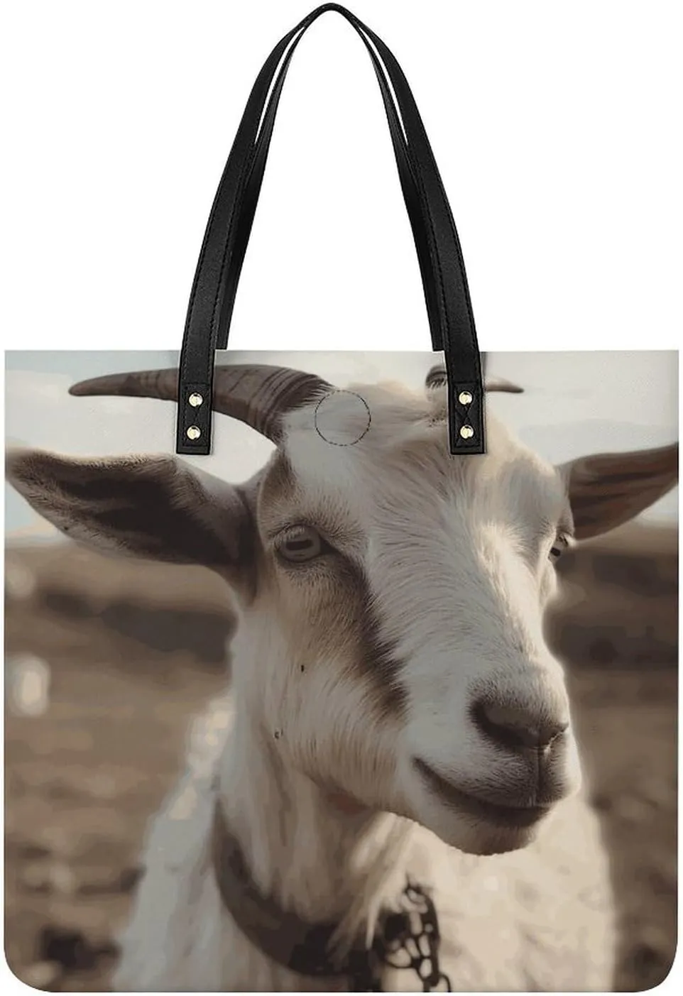 Grocery Bags Goat on Hillside Bag for Women Lightweight Beach Bag Shoulder Bags for Travel Shopping Work Handbag