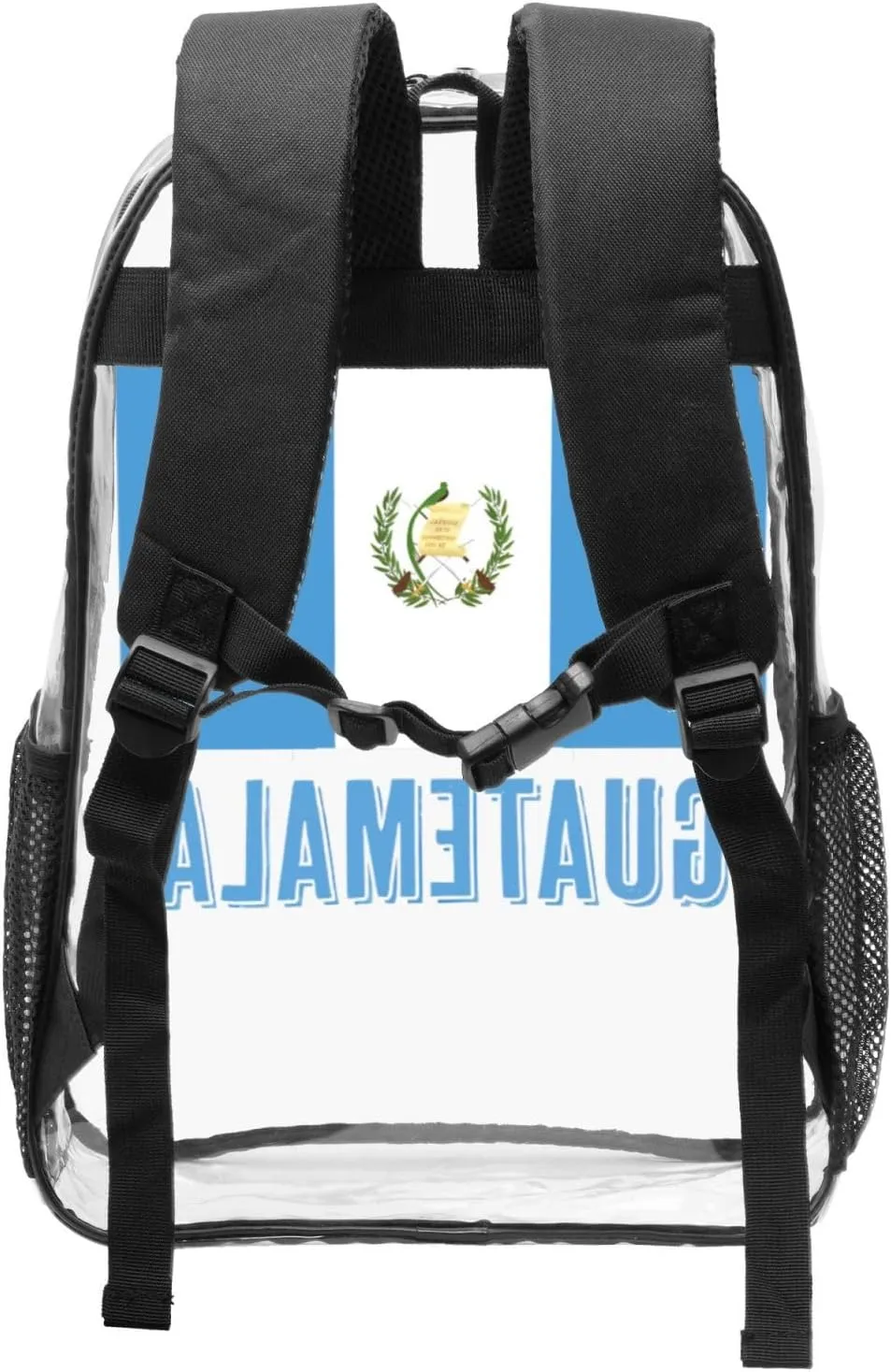 Guatemala Guatemalan Flag 16 Inch Clear PVC Backpacks Transparent Backpack Multipurpose Double Shoulder Bag for Men Women Gifts