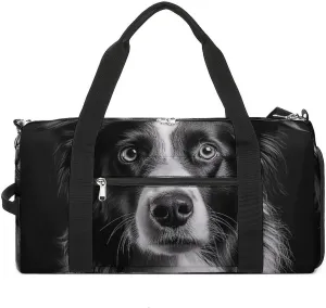 Gym Bag A Photo of A Dog Duffel Bag for Men Women Overnight Bag with Shoe Compartment Workout Bags