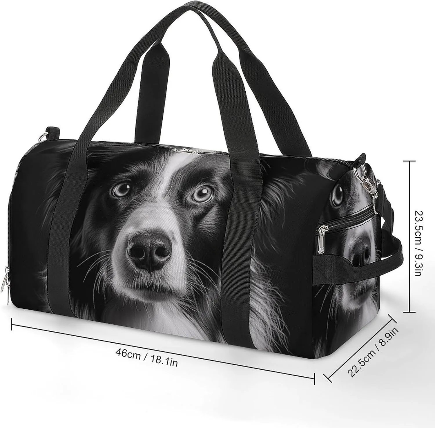 Gym Bag A Photo of A Dog Duffel Bag for Men Women Overnight Bag with Shoe Compartment Workout Bags