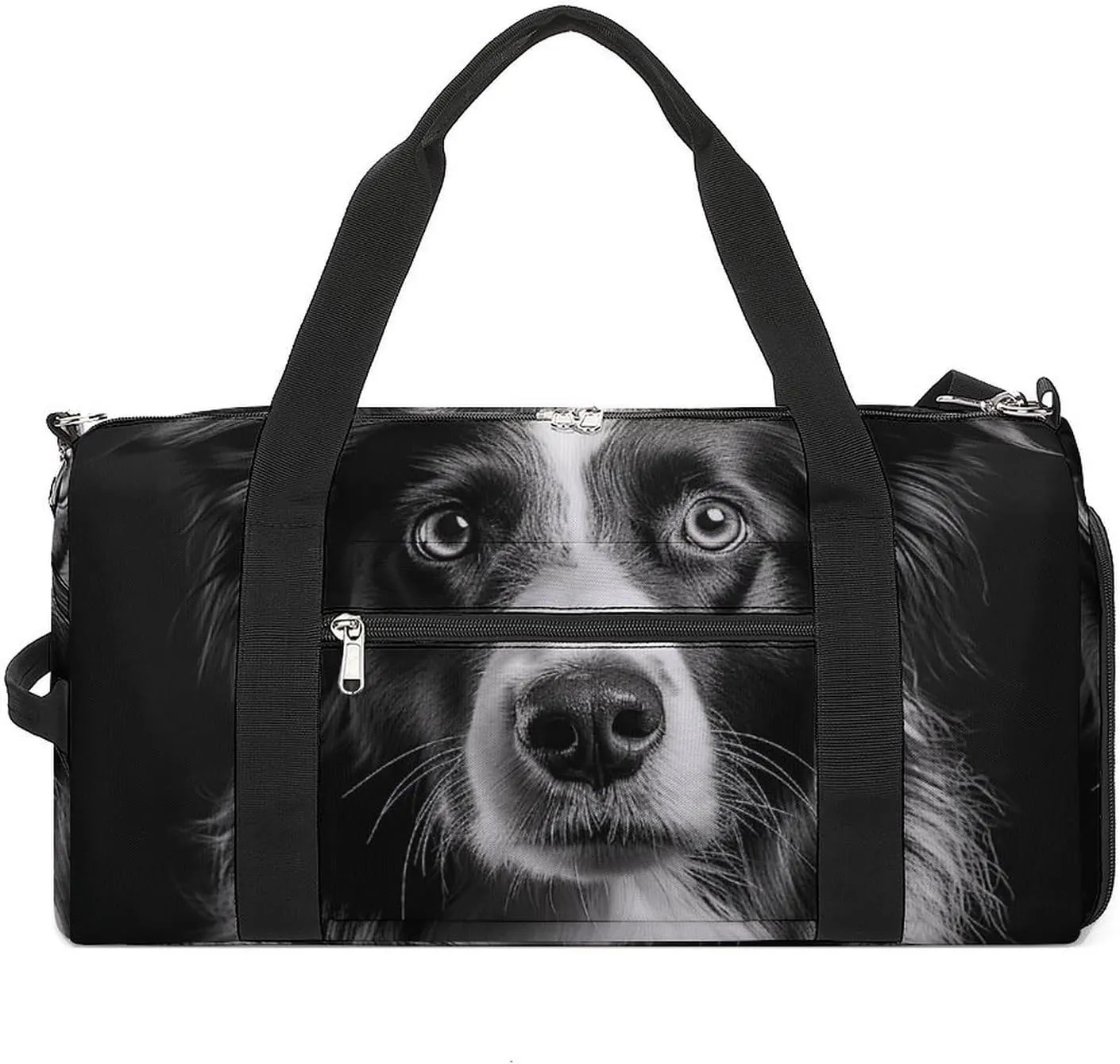 Gym Bag A Photo of A Dog Duffel Bag for Men Women Overnight Bag with Shoe Compartment Workout Bags