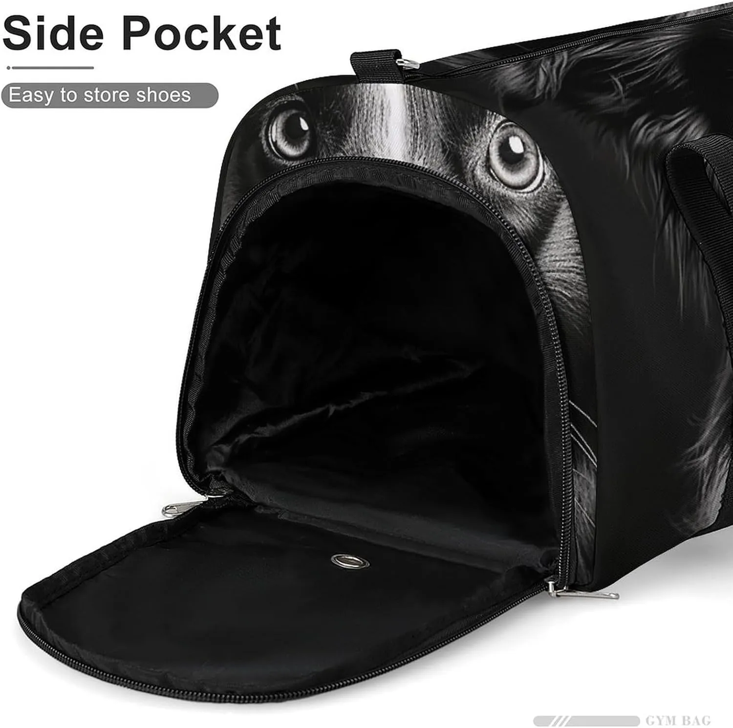 Gym Bag A Photo of A Dog Duffel Bag for Men Women Overnight Bag with Shoe Compartment Workout Bags