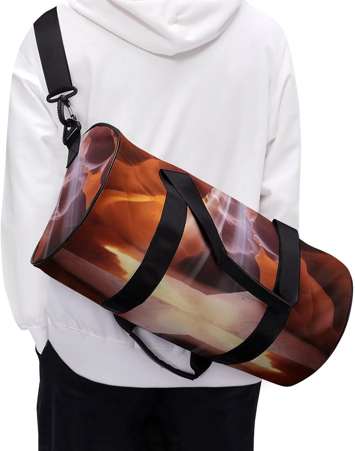 Gym Bag Antelope Canyon Duffel Bag for Men Women Overnight Bag with Shoe Compartment Workout Bags
