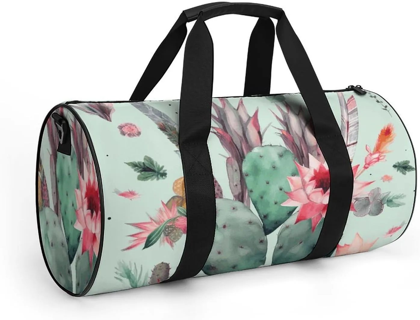Gym Bag Cactus Arrow Pattern Duffel Bag for Men Women Overnight Bag with Shoe Compartment Workout Bags