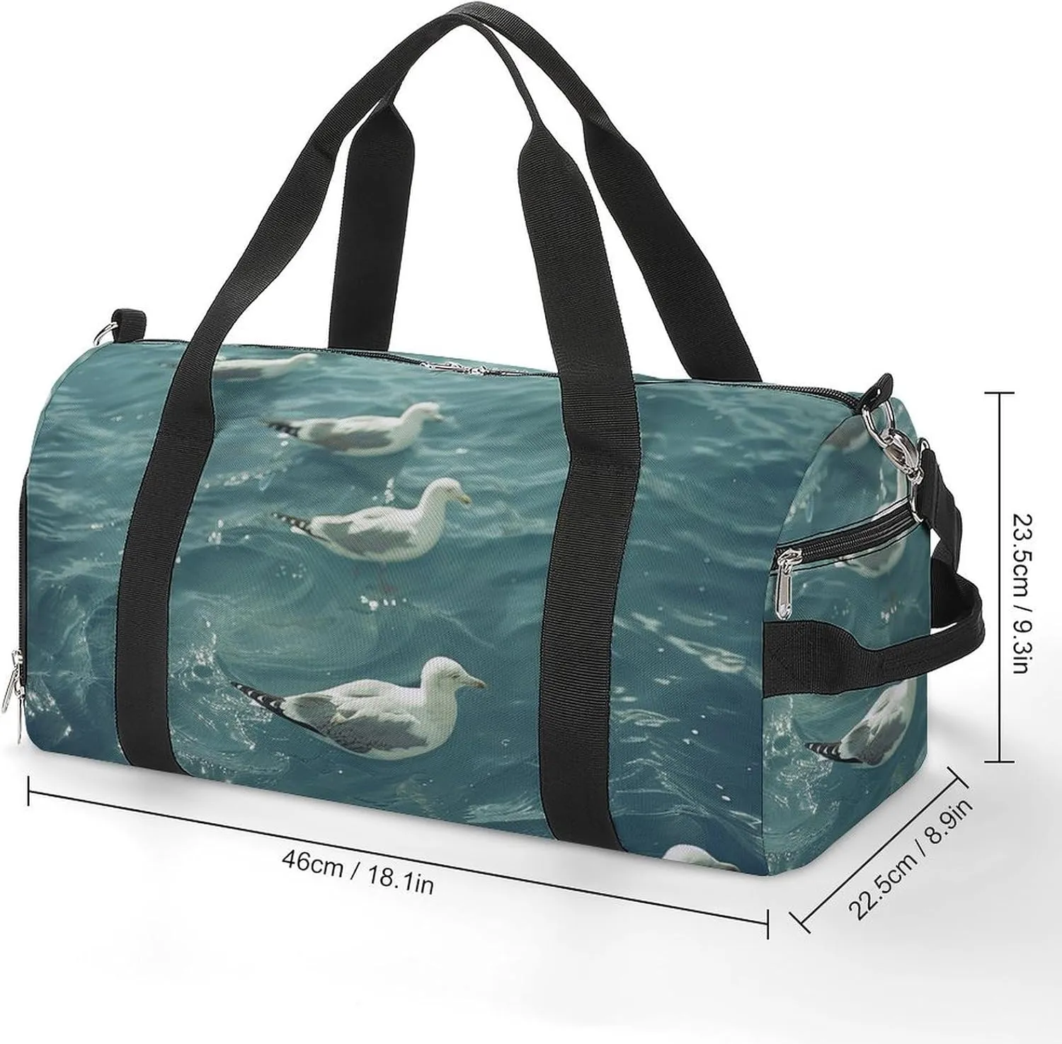 Gym Bag Floating in The Duffel Bag for Men Women Overnight Bag with Shoe Compartment Workout Bags
