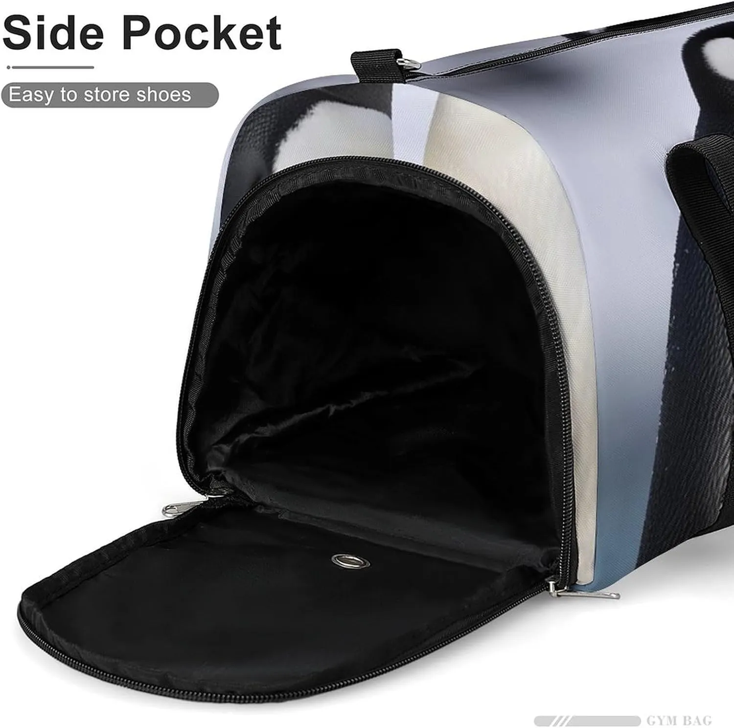 Gym Bag I Love Penguins Duffel Bag for Men Women Overnight Bag with Shoe Compartment Workout Bags