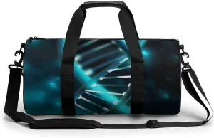 Gym Bag Science Gene Strand Duffel Bag for Men Women Overnight Bag with Shoe Compartment Workout Bags