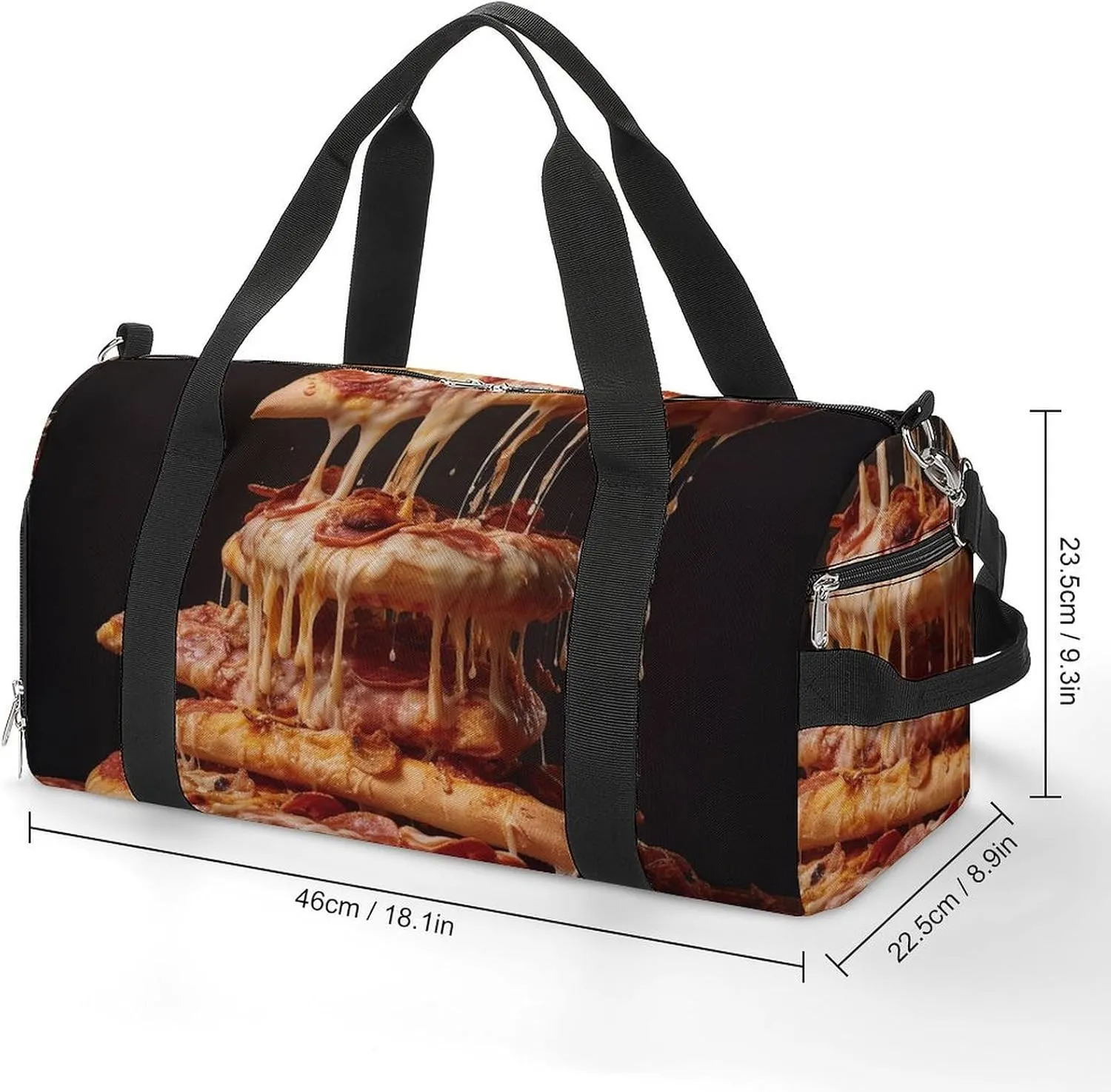 Gym Bag Some Pizza Duffel Bag for Men Women Overnight Bag with Shoe Compartment Workout Bags