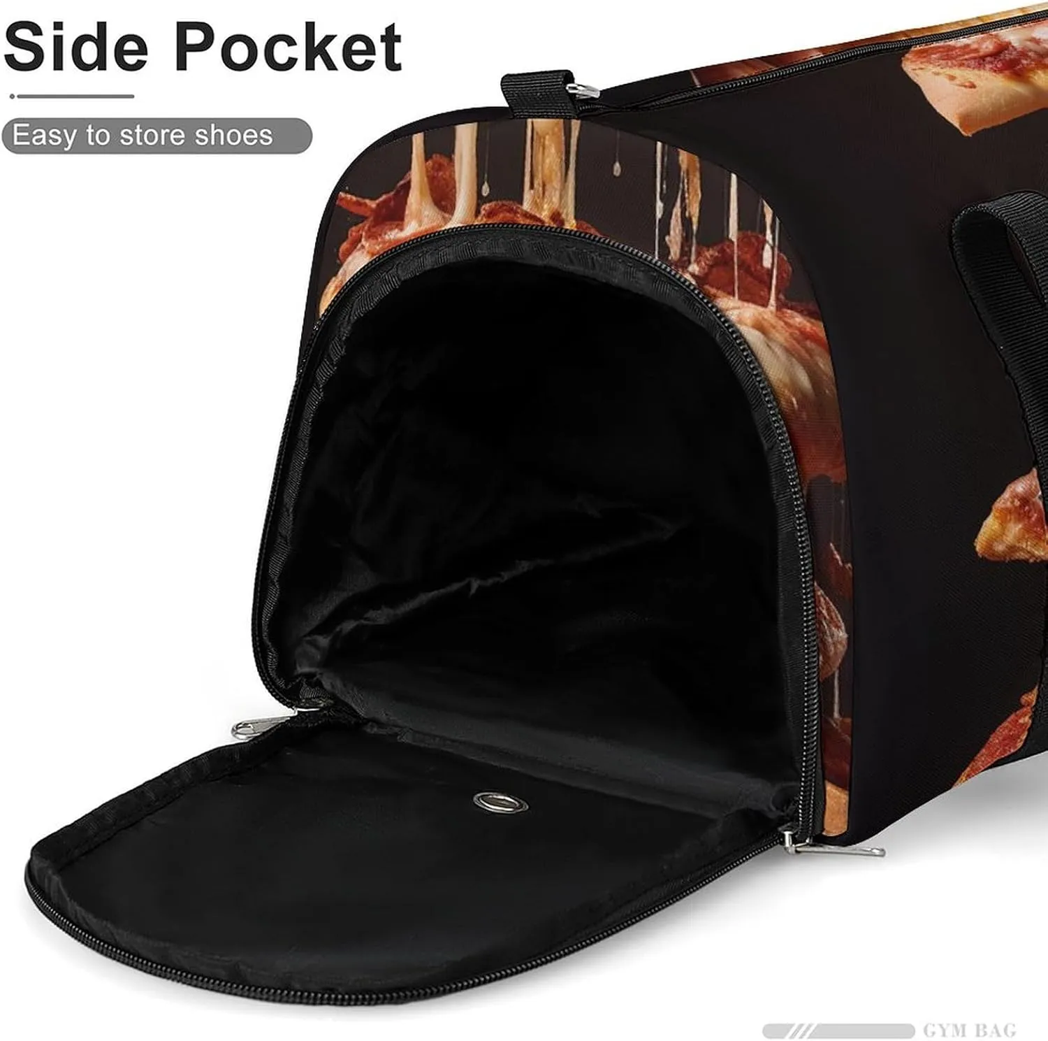 Gym Bag Some Pizza Duffel Bag for Men Women Overnight Bag with Shoe Compartment Workout Bags