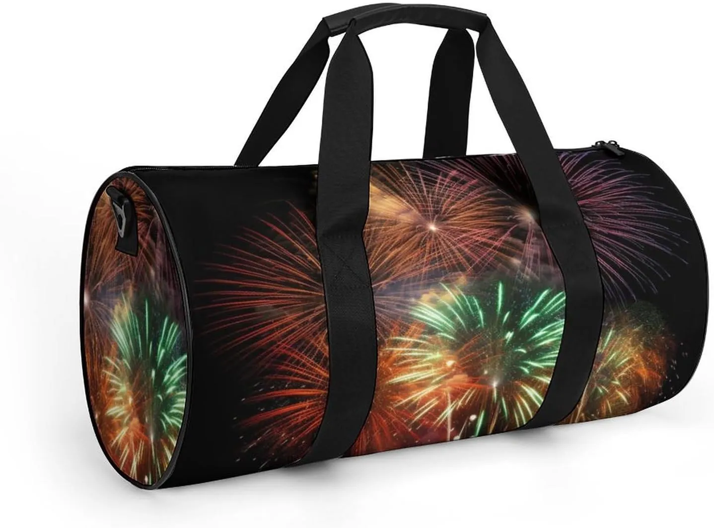 Gym Bag Splendid Fireworks Duffel Bag for Men Women Overnight Bag with Shoe Compartment Workout Bags