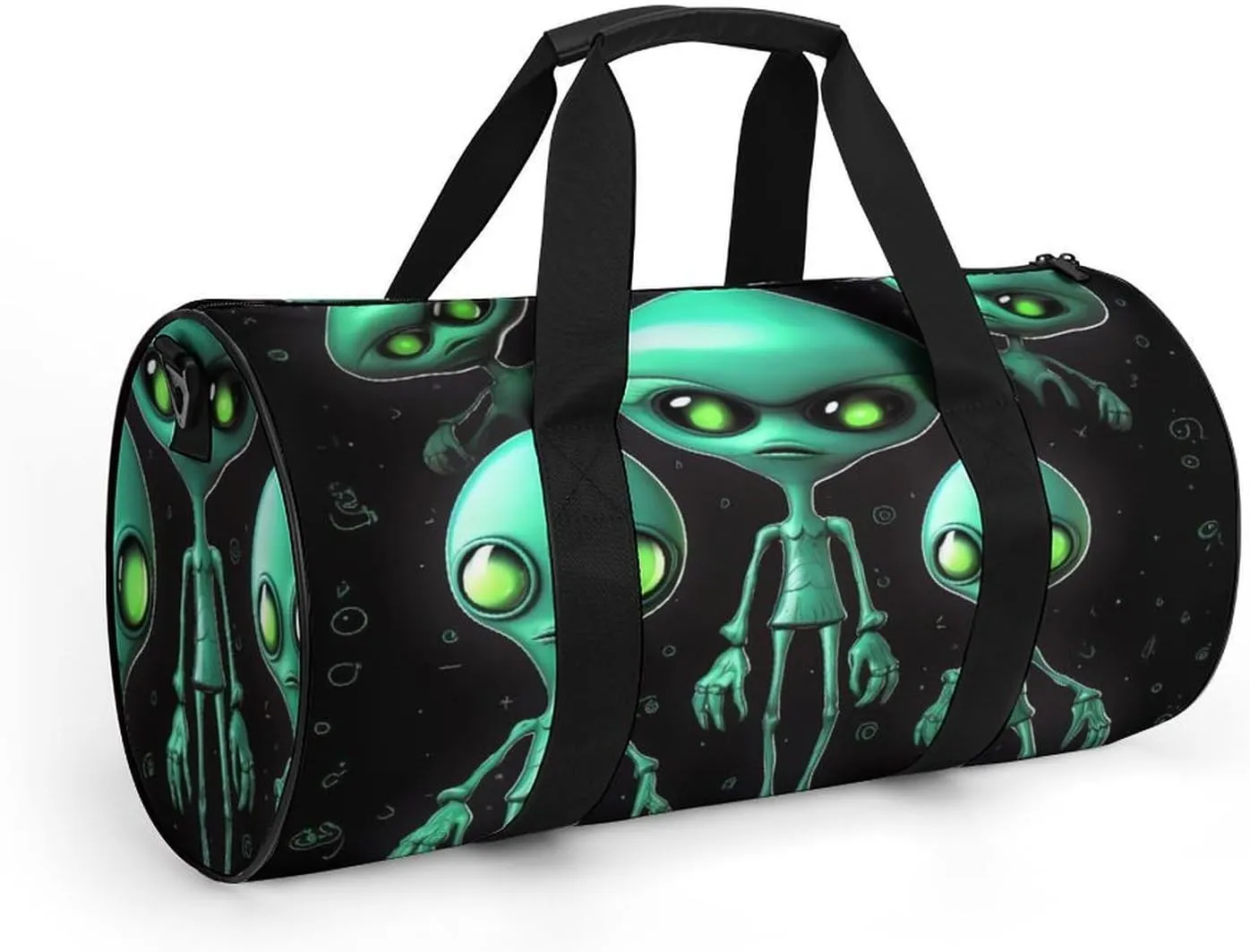 Gym Bags for Men Women Aliens Duffle Bag Travel Overnight Bag with Shoe Compartment Tote Bags