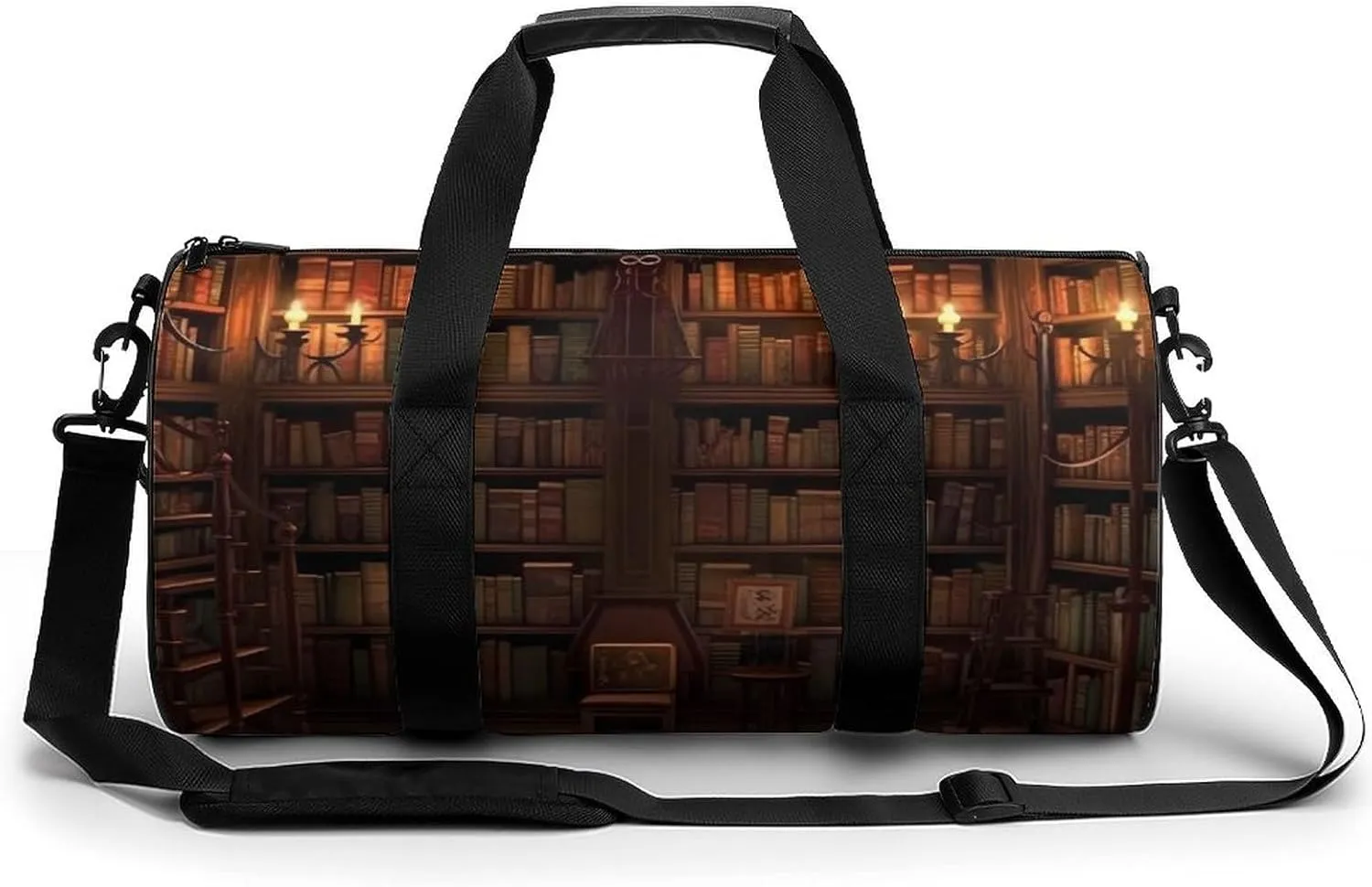Gym Bags for Men Women Book Room Library Duffle Bag Travel Overnight Bag with Shoe Compartment Tote Bags