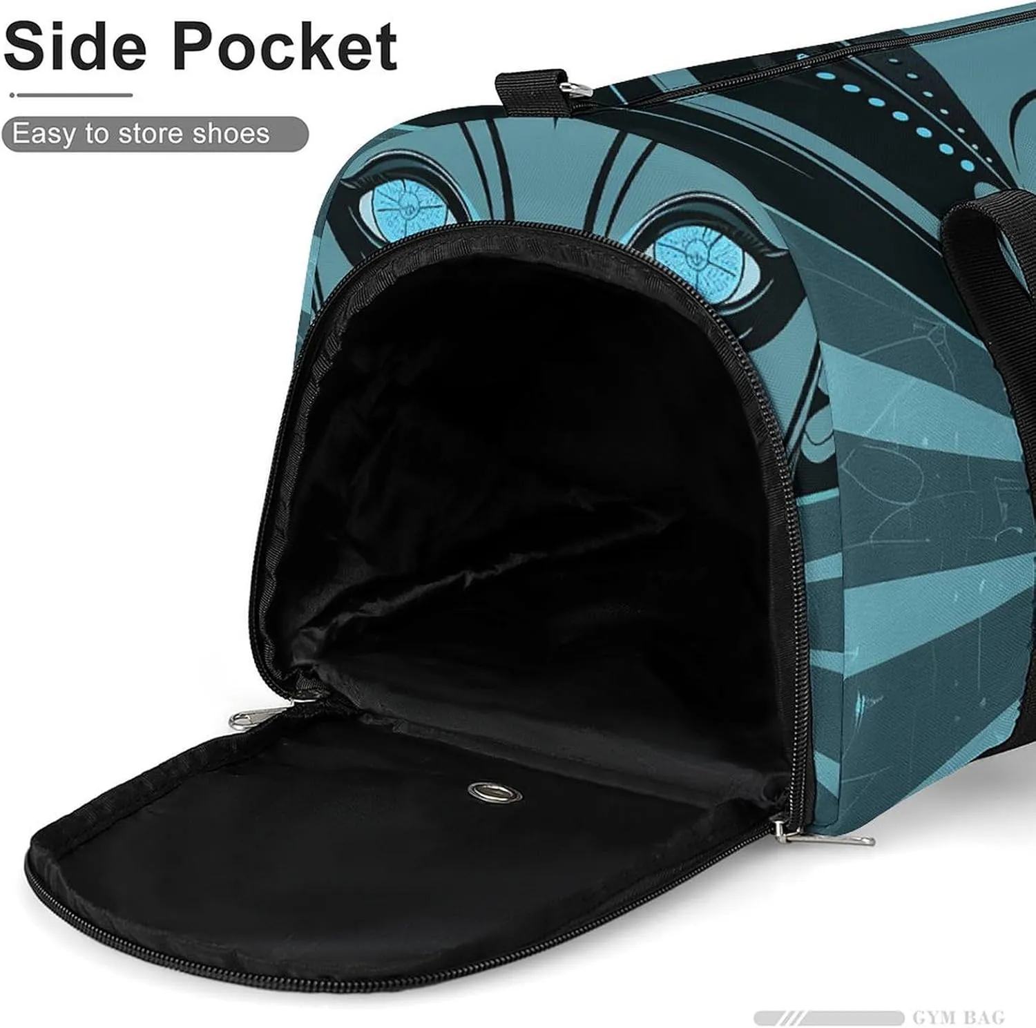 Gym Bags for Men Women Cartoon Drawing of Woman Duffle Bag Travel Overnight Bag with Shoe Compartment Tote Bags