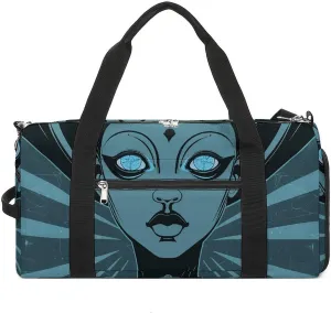 Gym Bags for Men Women Cartoon Drawing of Woman Duffle Bag Travel Overnight Bag with Shoe Compartment Tote Bags
