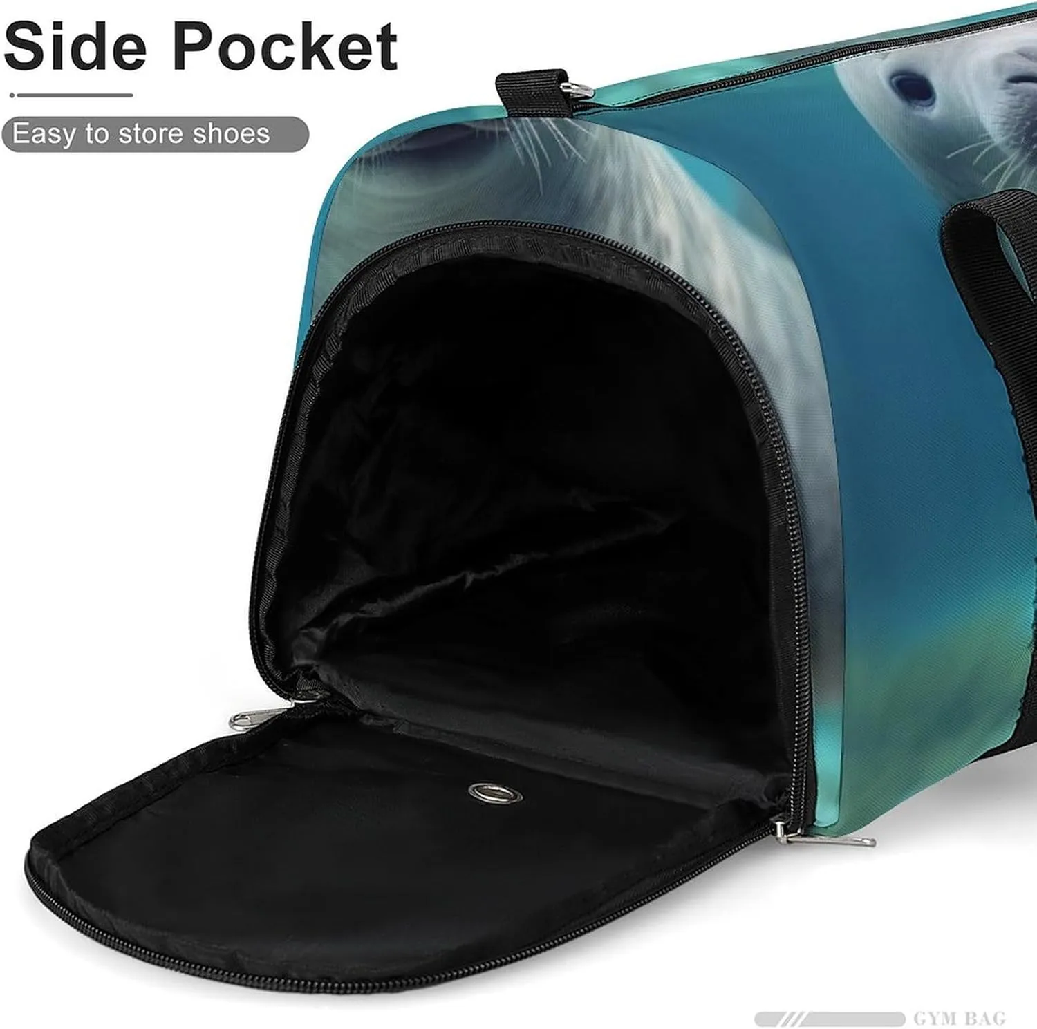 Gym Bags for Men Women Cute Sea Animal Duffle Bag Travel Overnight Bag with Shoe Compartment Tote Bags