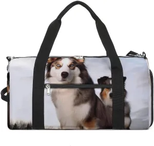 Gym Bags for Men Women Dogs Duffle Bag Travel Overnight Bag with Shoe Compartment Tote Bags