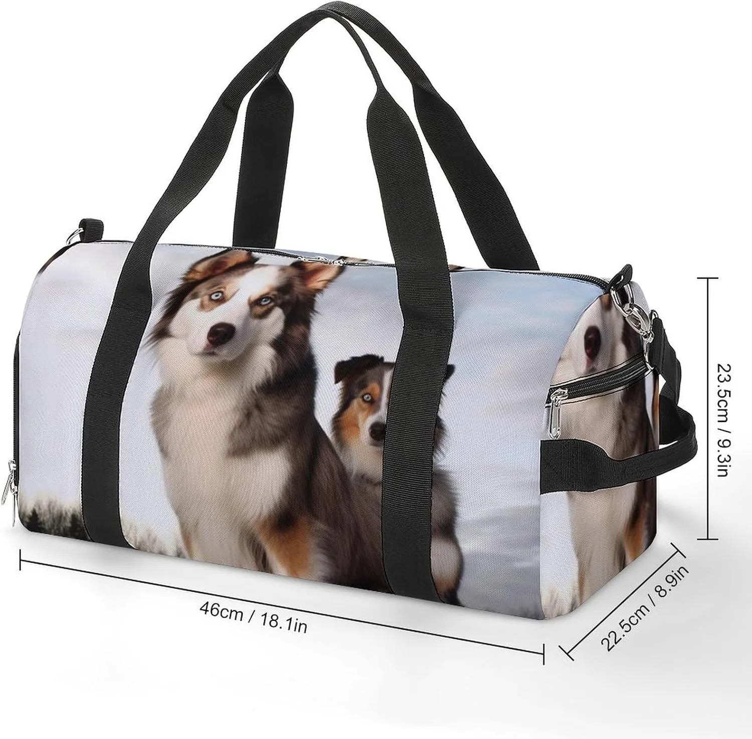 Gym Bags for Men Women Dogs Duffle Bag Travel Overnight Bag with Shoe Compartment Tote Bags