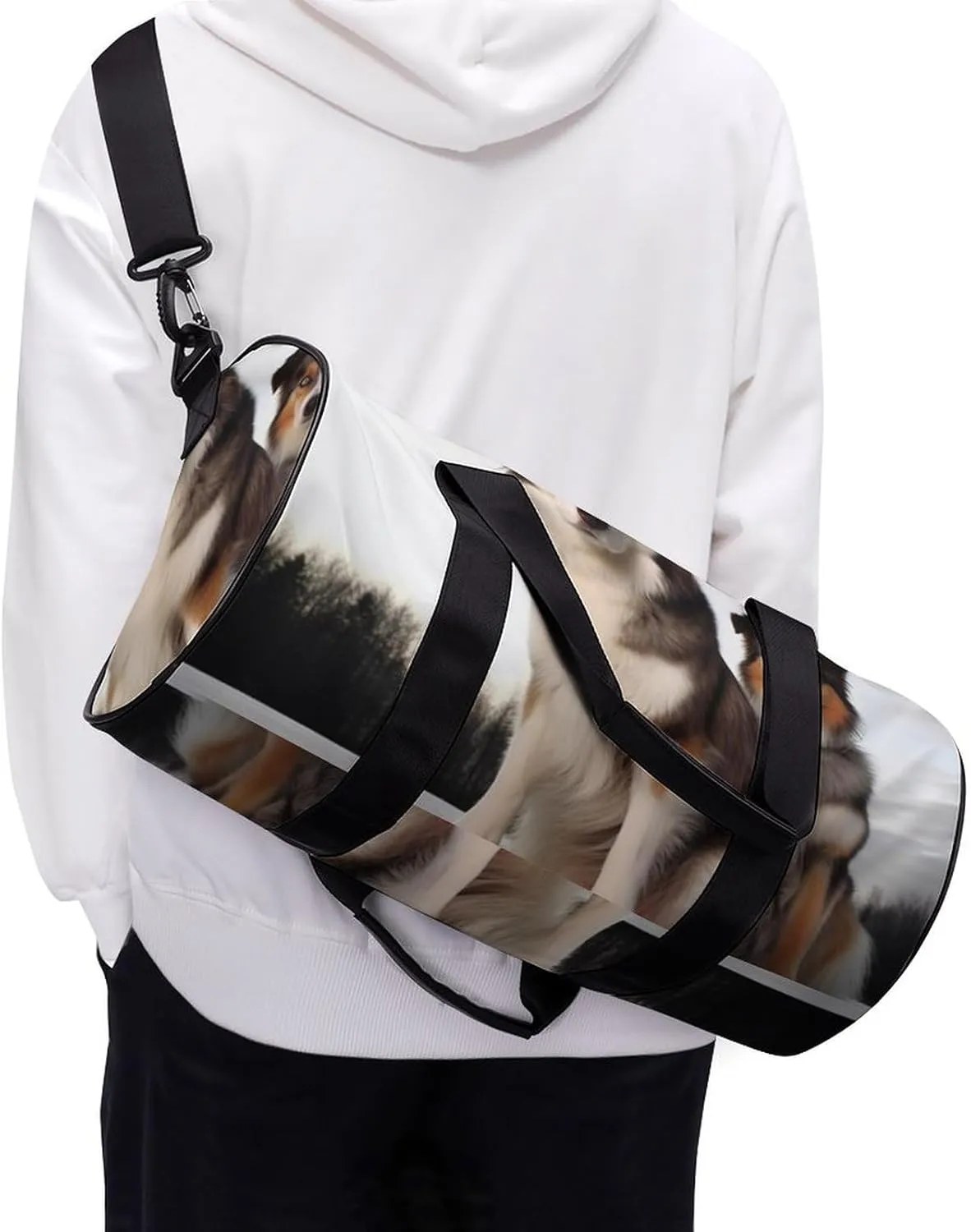Gym Bags for Men Women Dogs Duffle Bag Travel Overnight Bag with Shoe Compartment Tote Bags