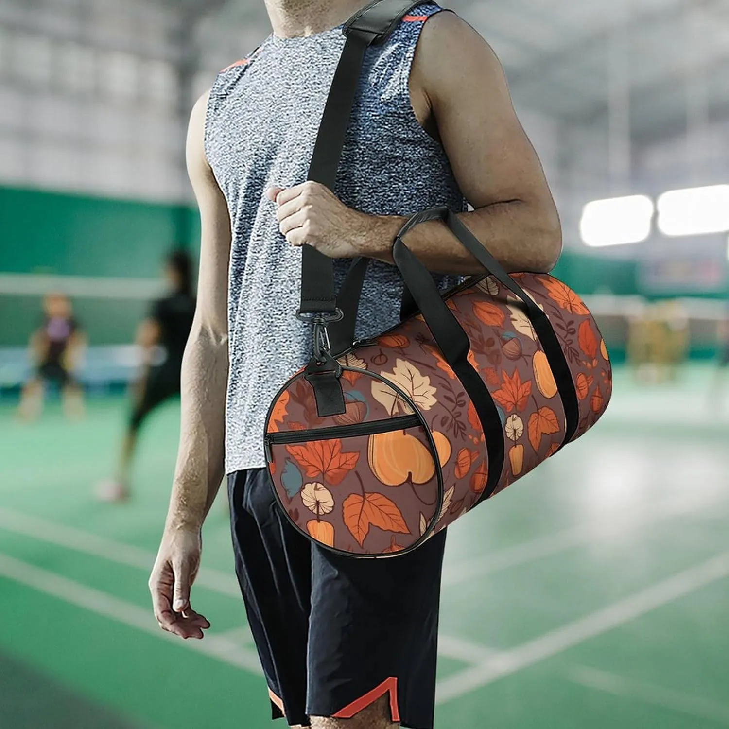 Gym Bags for Men Women Fall Duffle Bag Travel Overnight Bag with Shoe Compartment Tote Bags