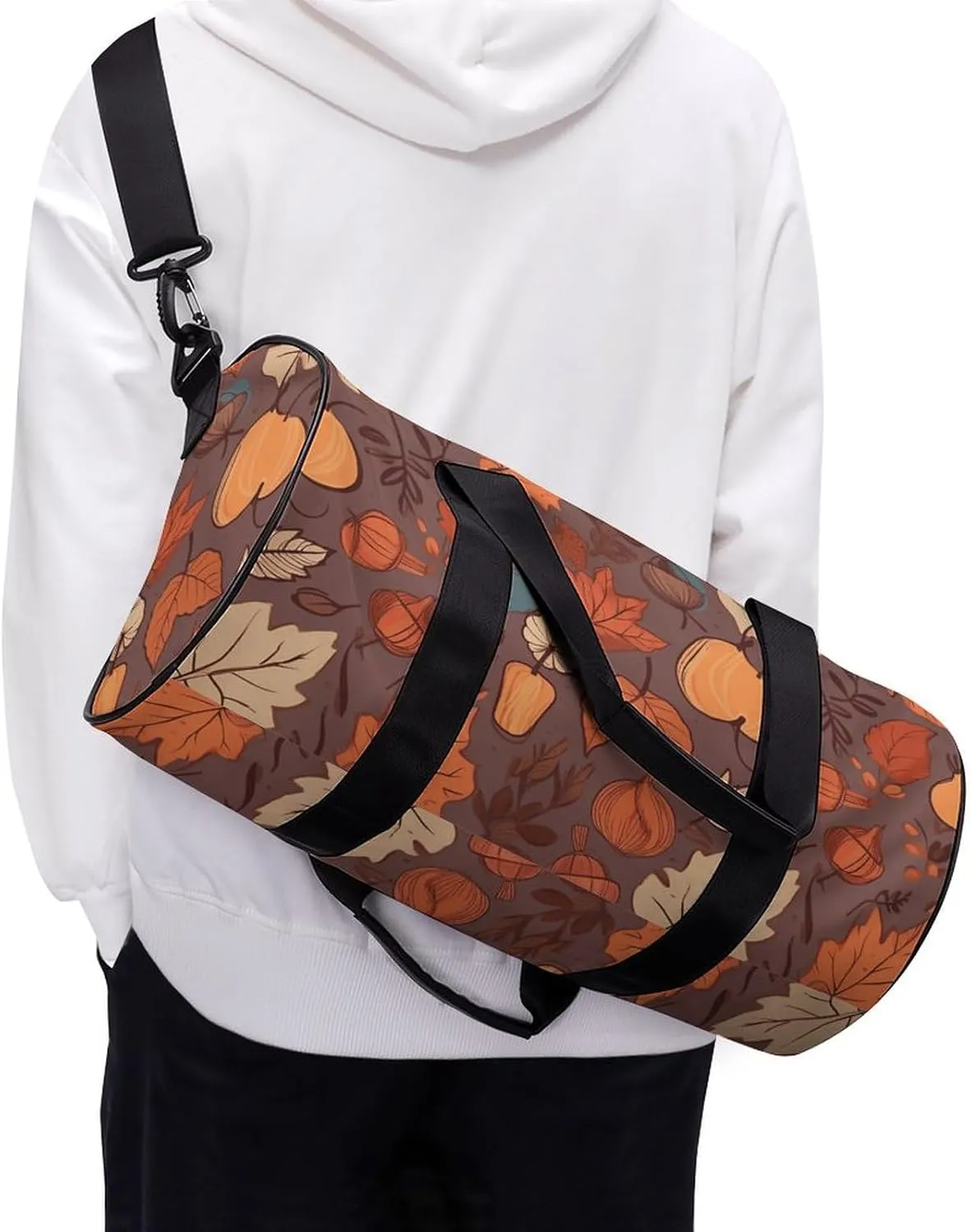Gym Bags for Men Women Fall Duffle Bag Travel Overnight Bag with Shoe Compartment Tote Bags