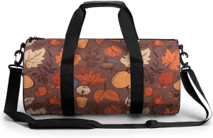 Gym Bags for Men Women Fall Duffle Bag Travel Overnight Bag with Shoe Compartment Tote Bags