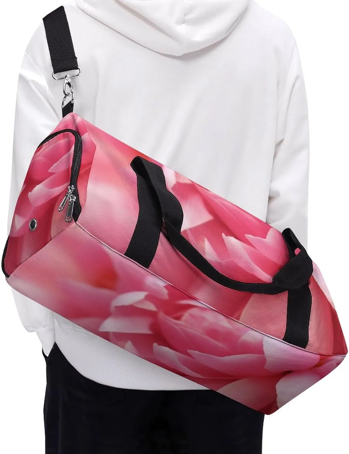 Gym Bags for Men Women Petal Duffle Bag Travel Overnight Bag with Shoe Compartment Tote Bags