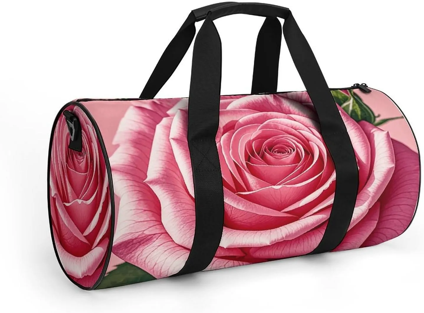 Gym Bags Small Beautiful Roses Duffel Bag Overnight Bag with Shoe Compartment Carryon Bag for Men Women