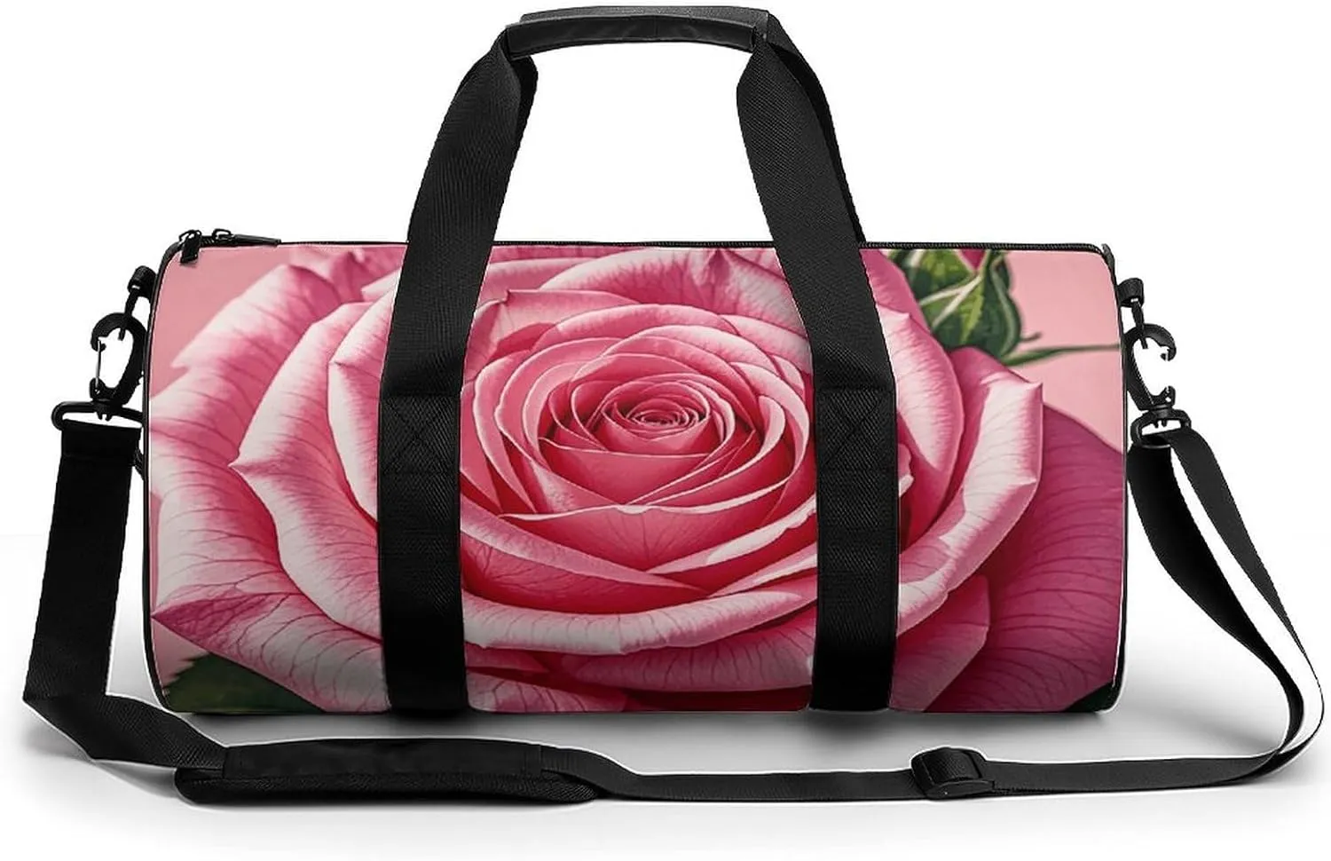 Gym Bags Small Beautiful Roses Duffel Bag Overnight Bag with Shoe Compartment Carryon Bag for Men Women