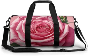 Gym Bags Small Beautiful Roses Duffel Bag Overnight Bag with Shoe Compartment Carryon Bag for Men Women