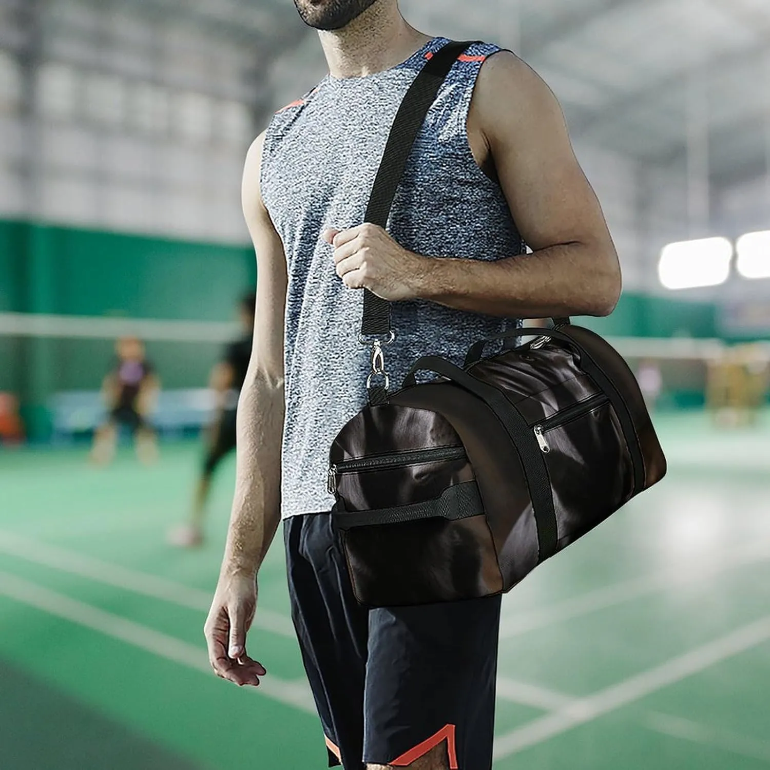 Gym Bags Small Black Labrador Duffel Bag Overnight Bag with Shoe Compartment Carryon Bag for Men Women